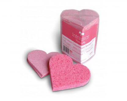 Pink Heart Compressed Sponges