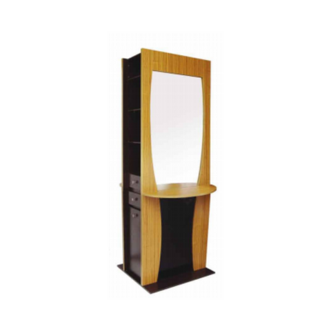 CSH-2572B Double Wooden Styling Station with Cabinet
